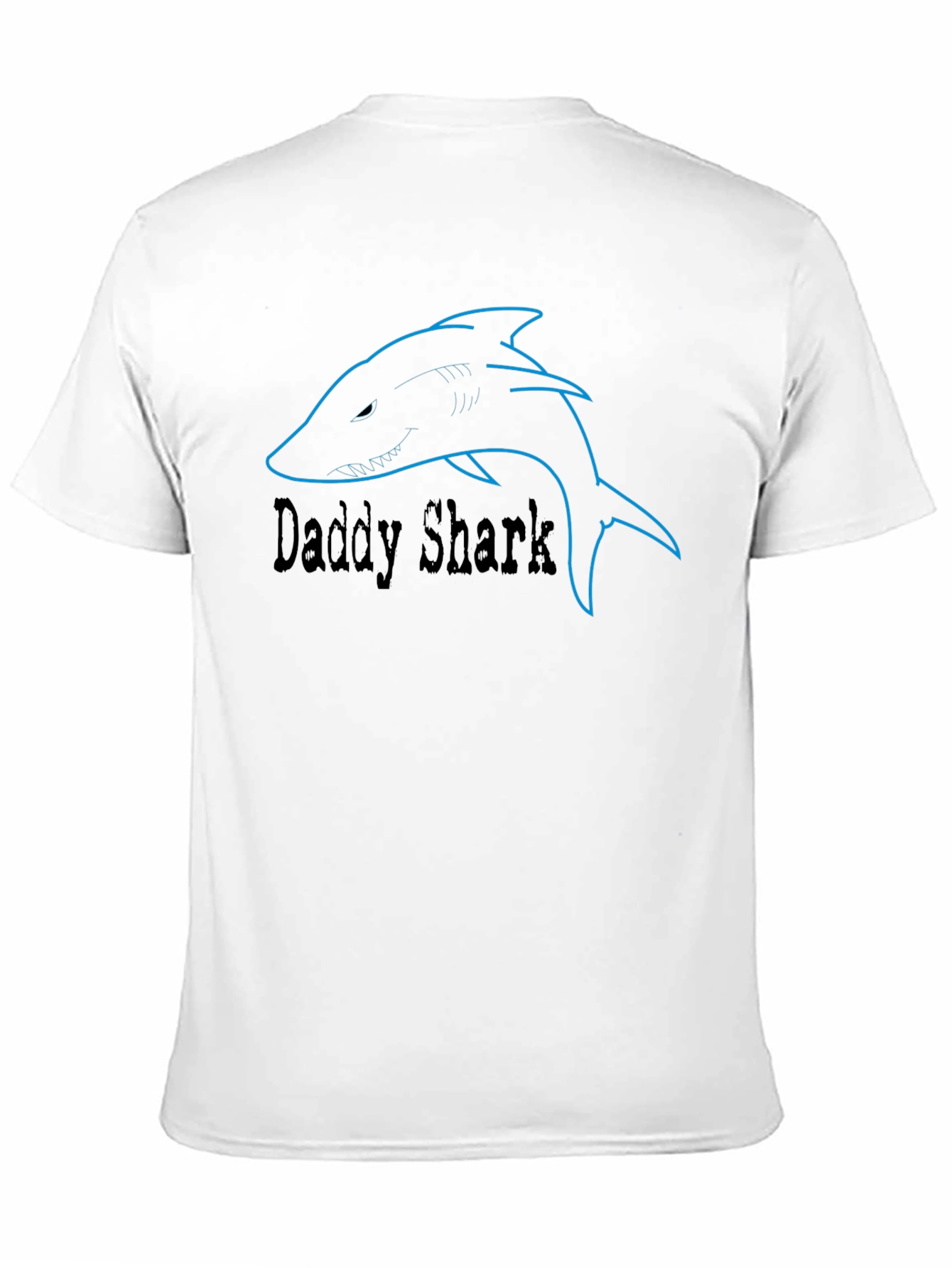 Daddy Shark Graphic Tee - Black Cotton T-Shirt