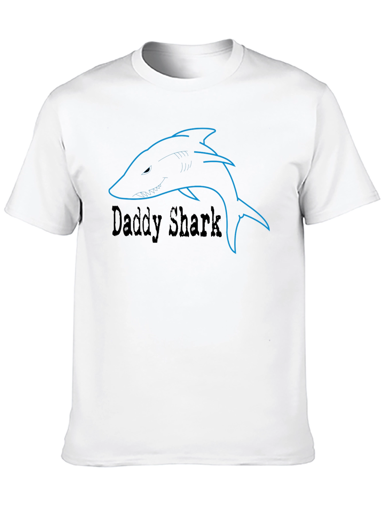 Daddy Shark Graphic Tee - Black Cotton T-Shirt