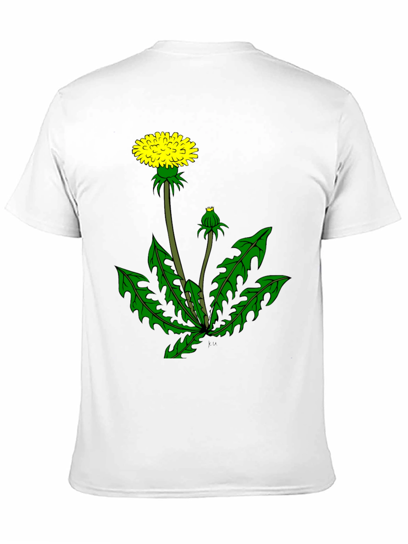 Dandelion Graphic Tee - Black Cotton T-Shirt
