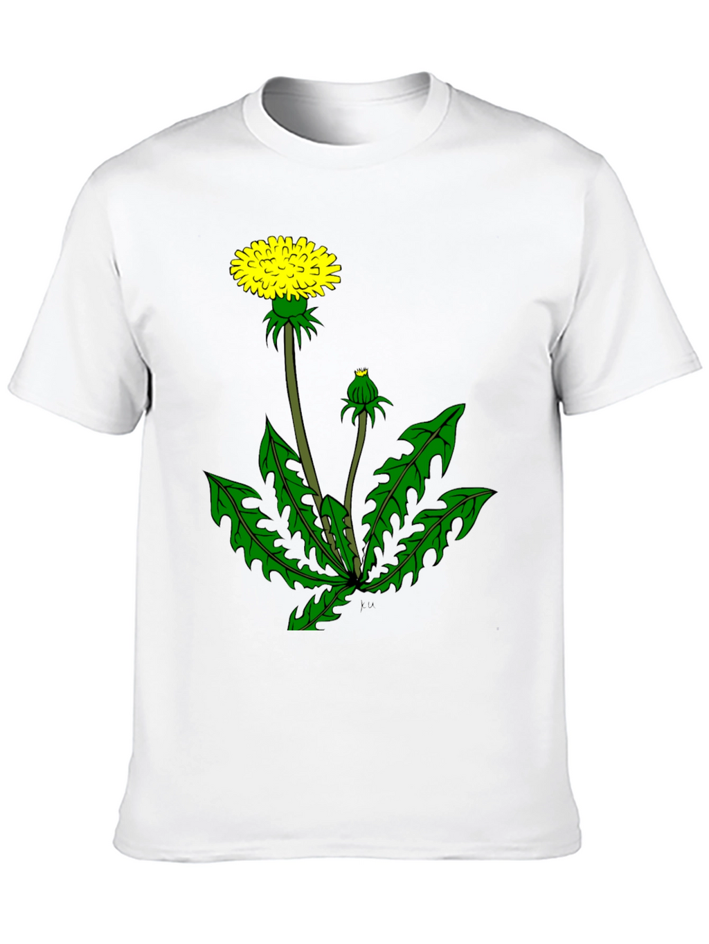 Dandelion Graphic Tee - Black Cotton T-Shirt
