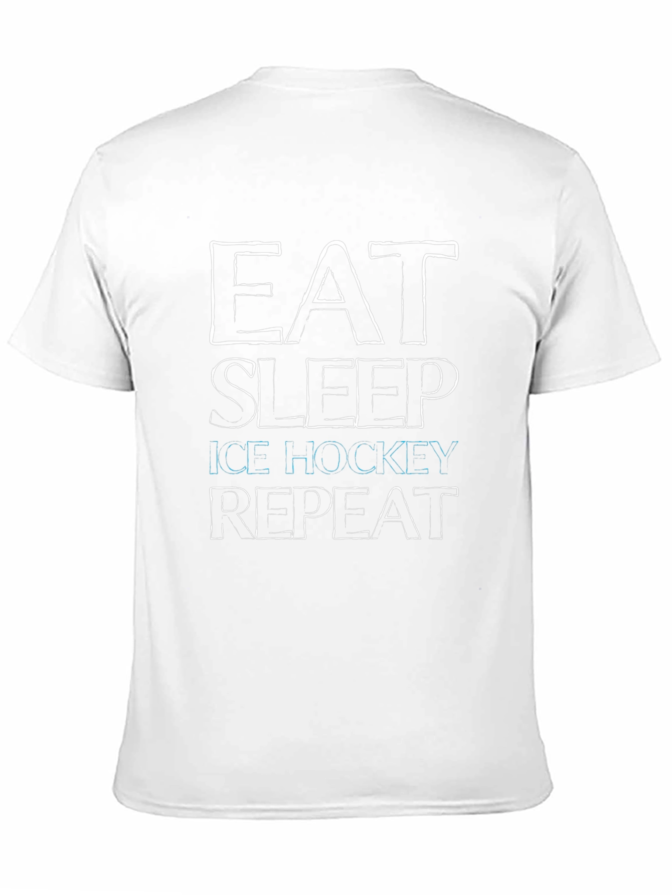 Eat Sleep Ice Hockey Repeat T-Shirt Mens Black