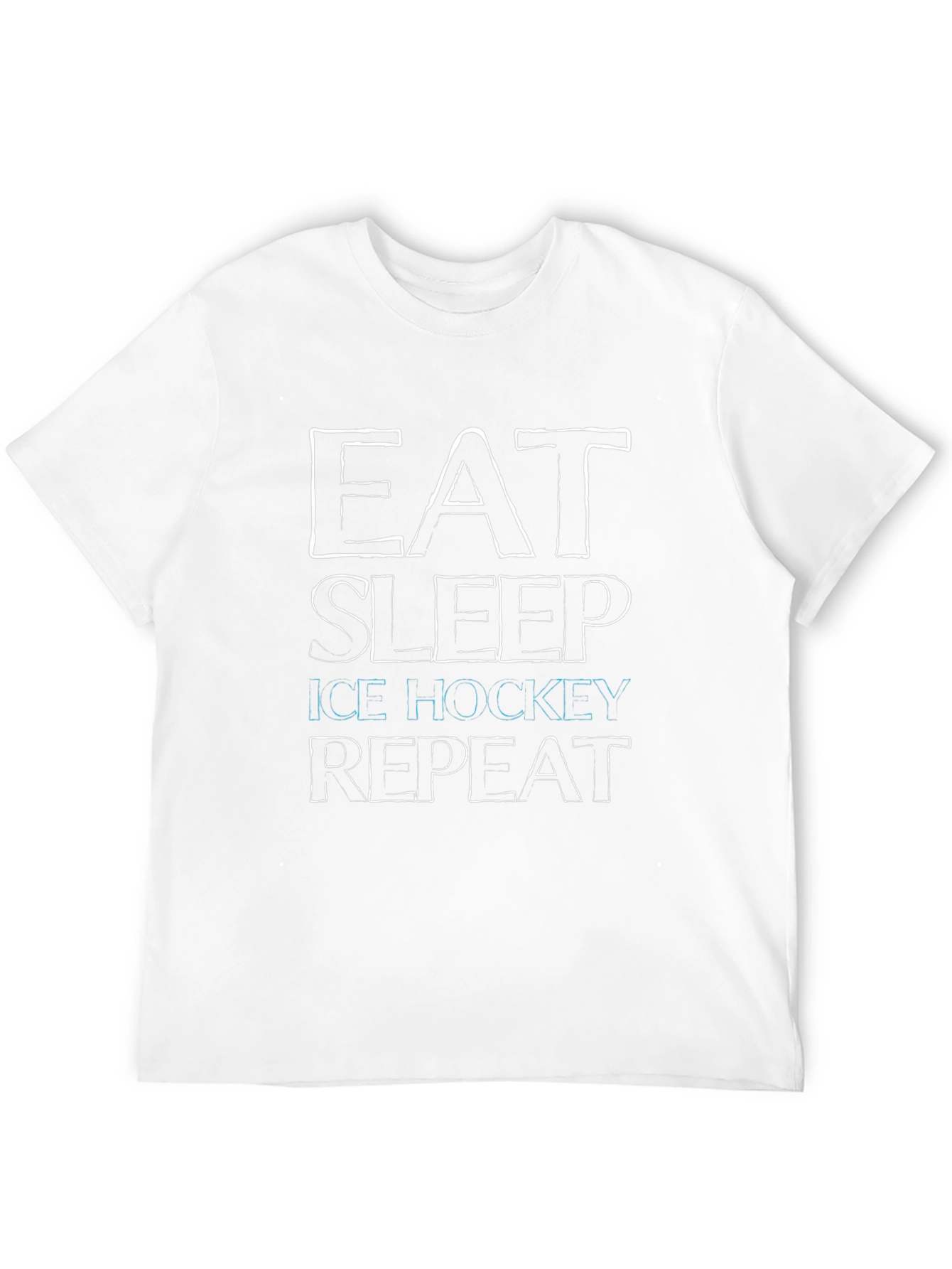 Eat Sleep Ice Hockey Repeat T-Shirt Mens Black