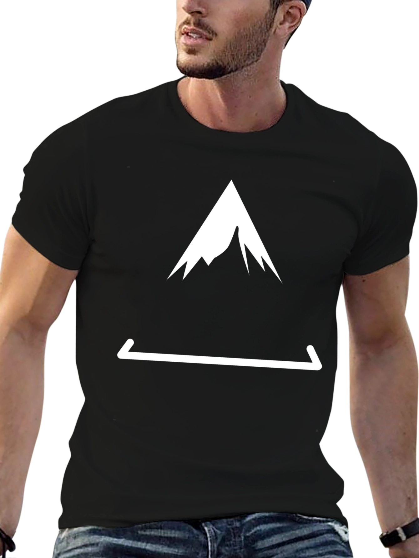 Mountain Peak Tee - Black Graphic T-Shirt