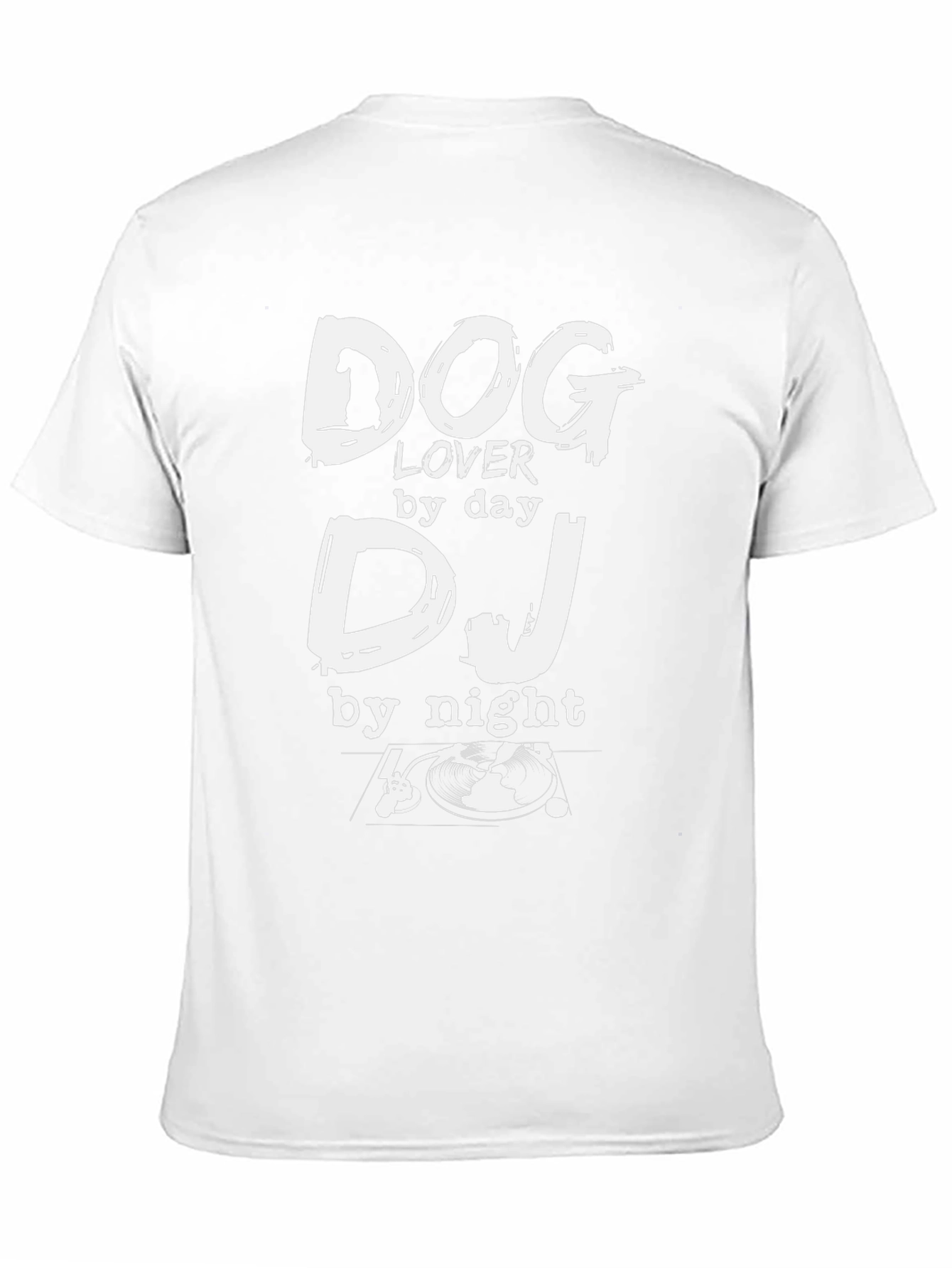 Dog Lover DJ Graphic T-Shirt - Novelty Tee