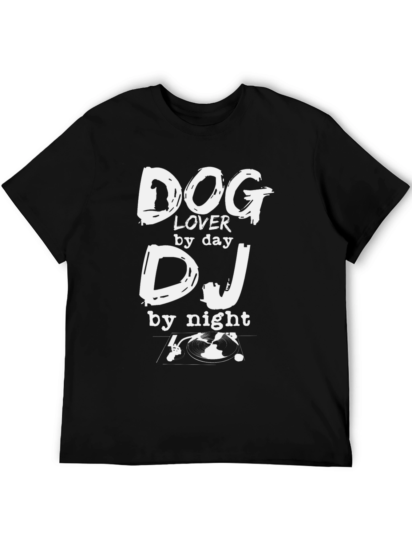 Dog Lover DJ Graphic T-Shirt - Novelty Tee