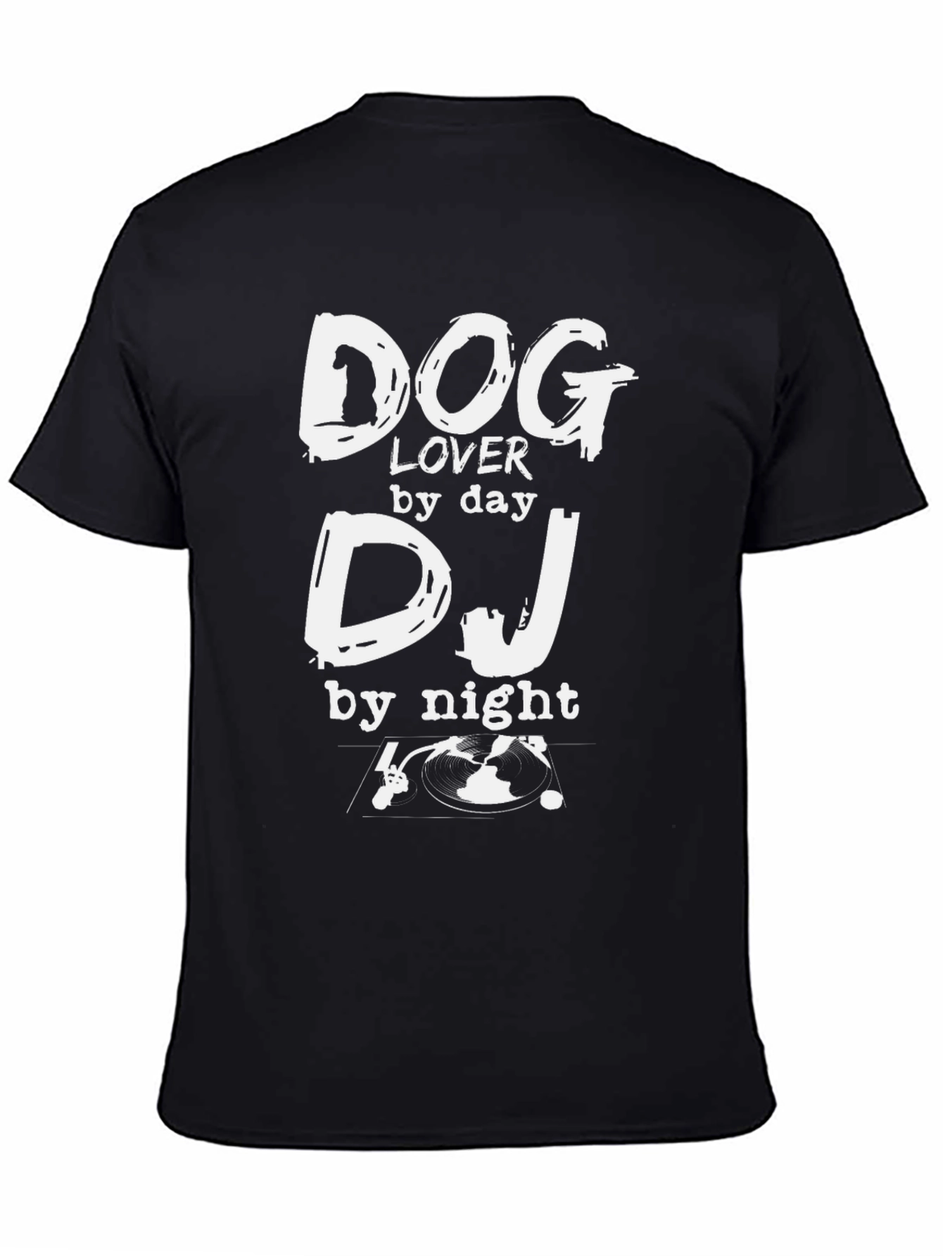Dog Lover DJ Graphic T-Shirt - Novelty Tee