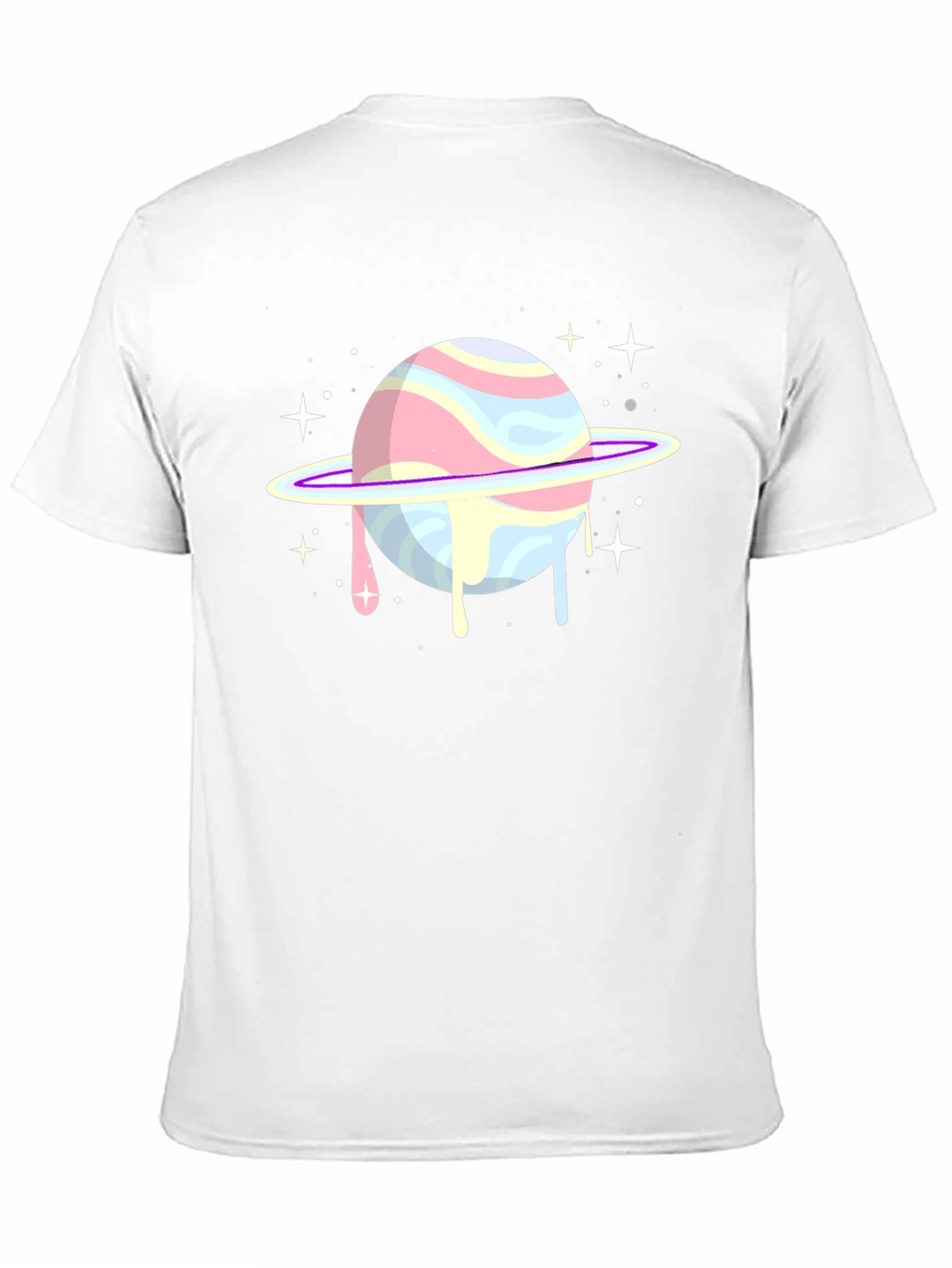 Galaxy Planet Graphic Tee - Black