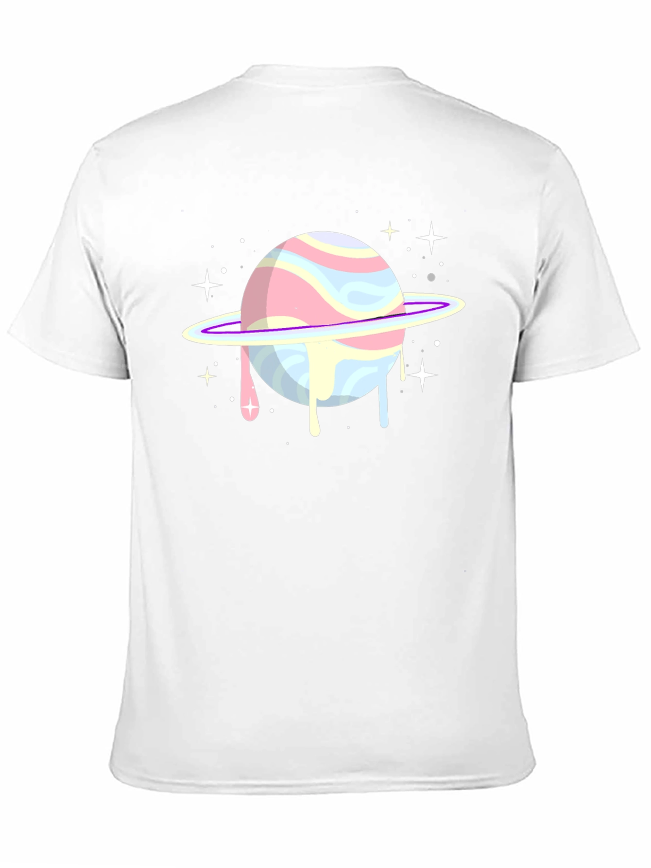 Galaxy Planet Graphic Tee - Black