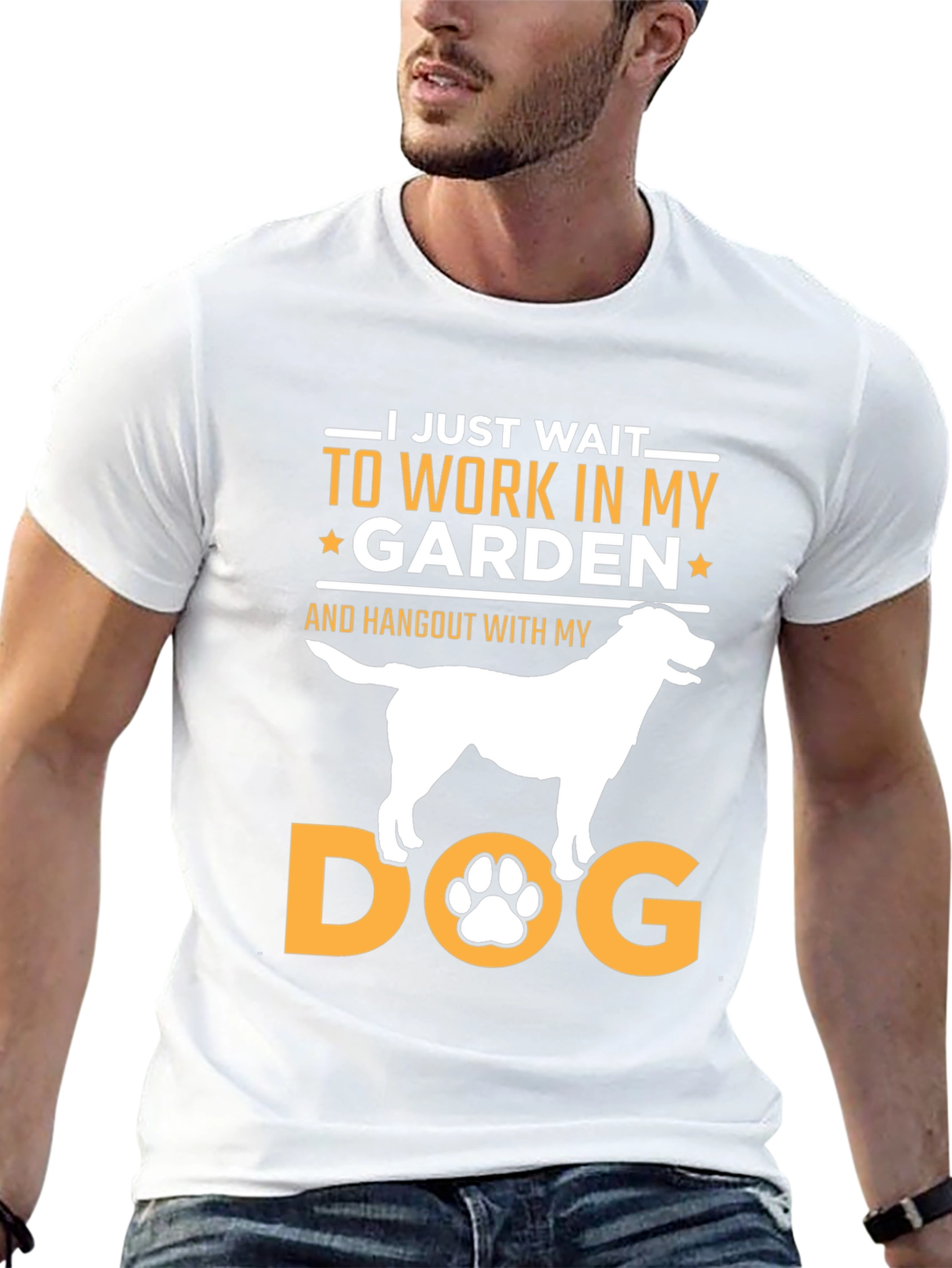 Dog Garden T-Shirt: I Just Wait To Work In My Garden!