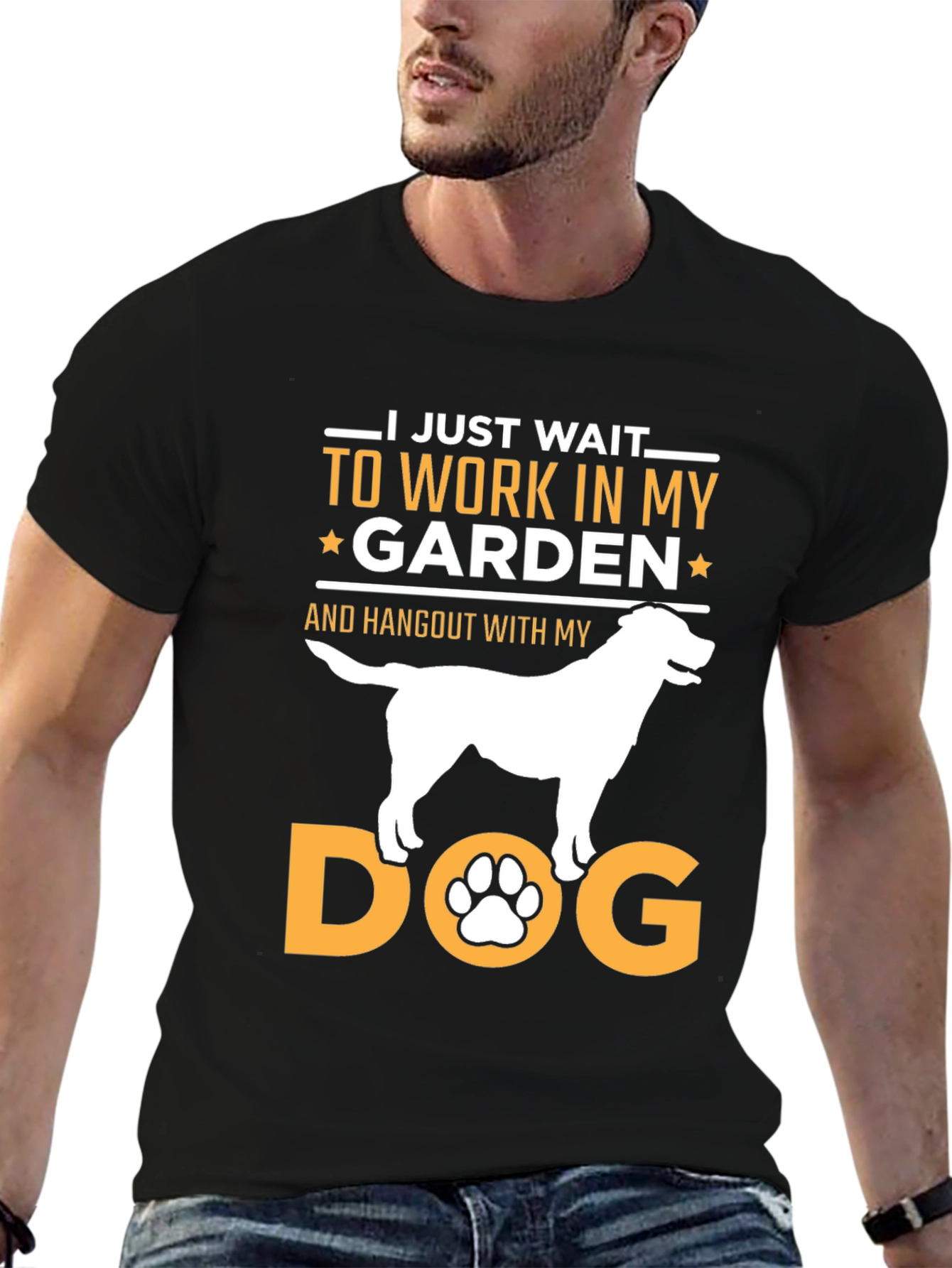 Dog Garden T-Shirt: I Just Wait To Work In My Garden!