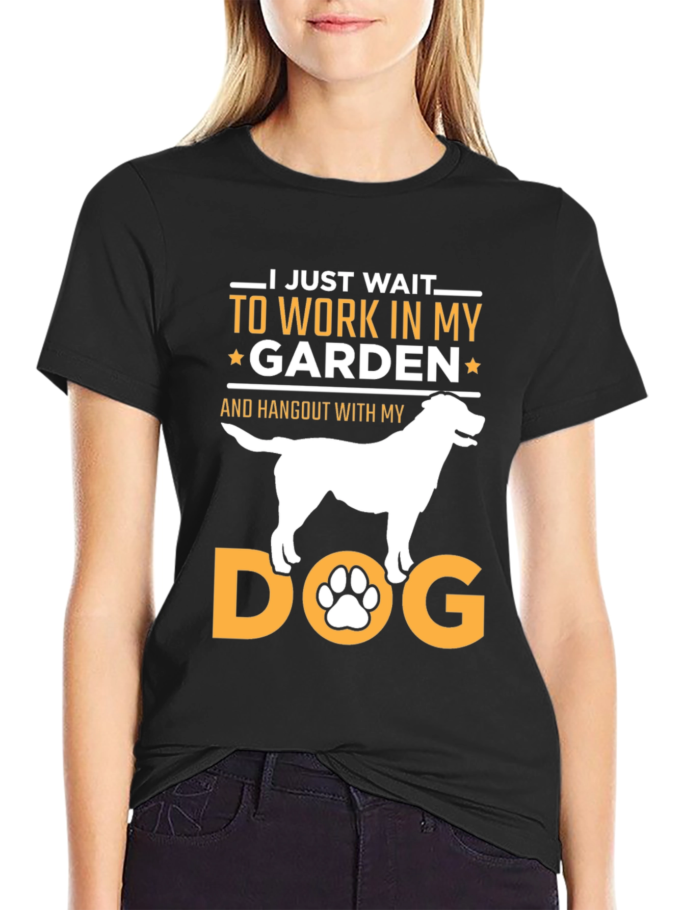 Dog Garden T-Shirt: I Just Wait To Work In My Garden!