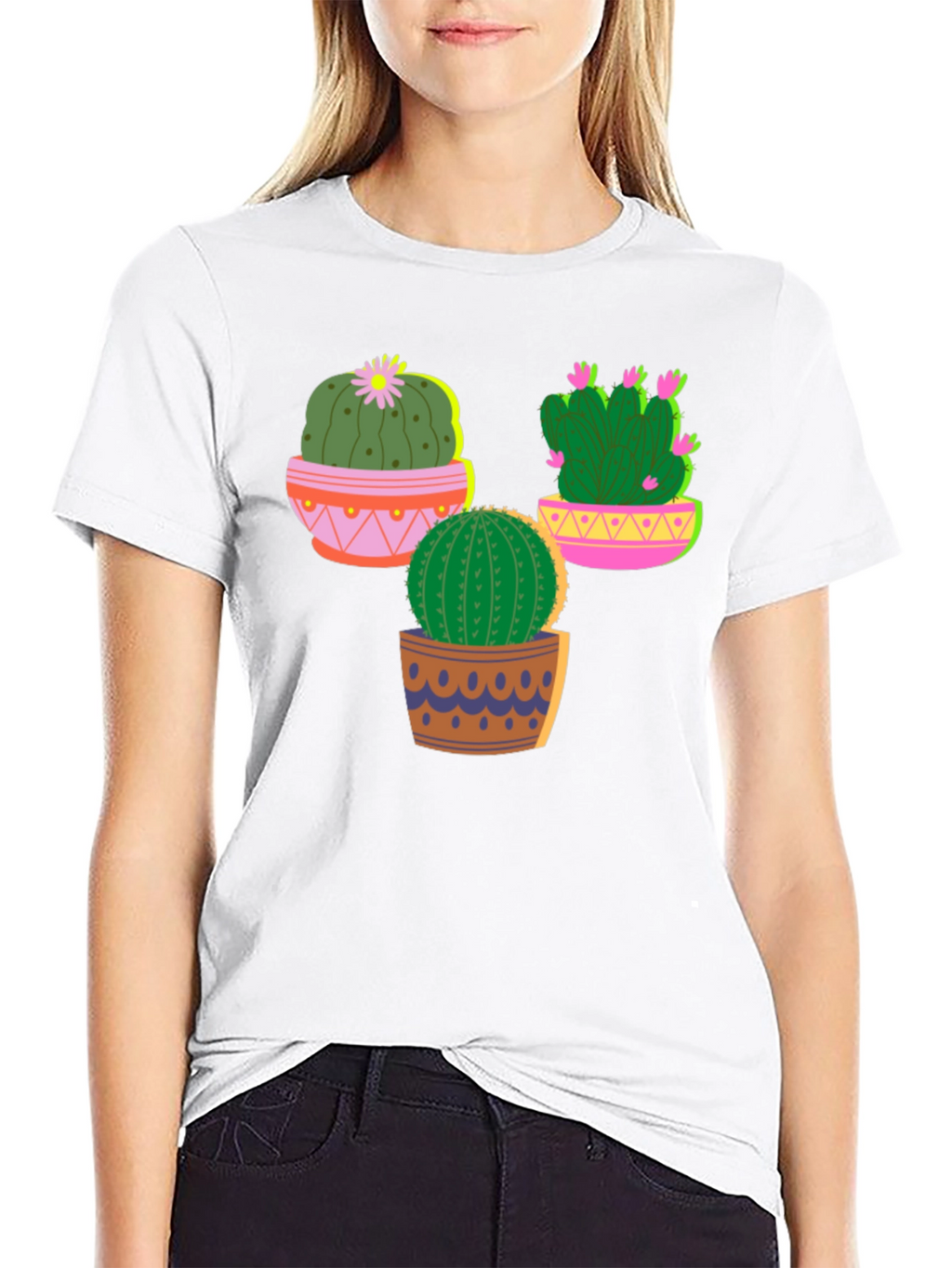 Cactus Graphic T-Shirt - Black Cotton Tee