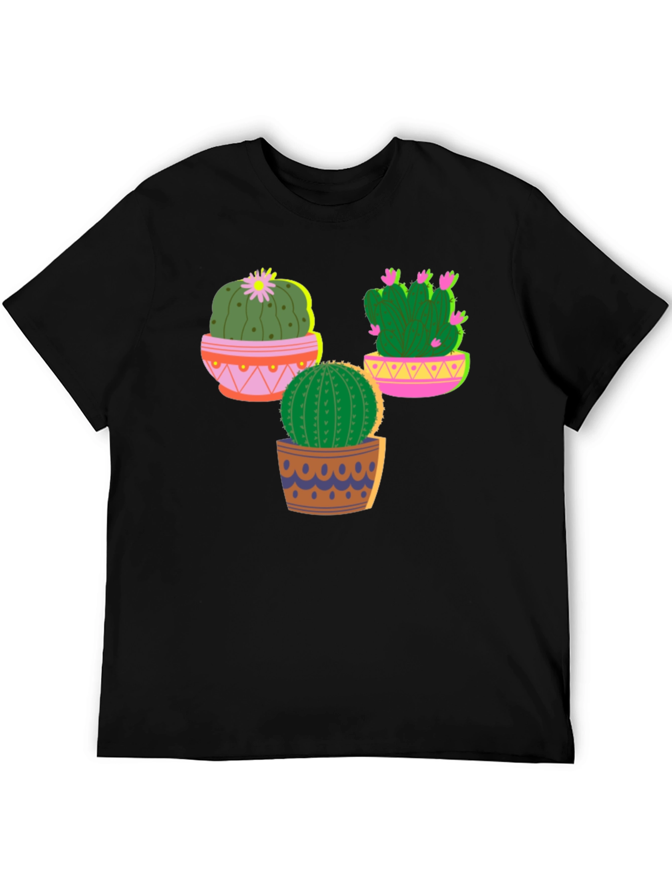 Cactus Graphic T-Shirt - Black Cotton Tee