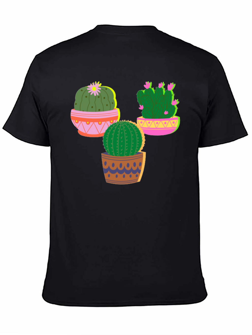 Cactus Graphic T-Shirt - Black Cotton Tee