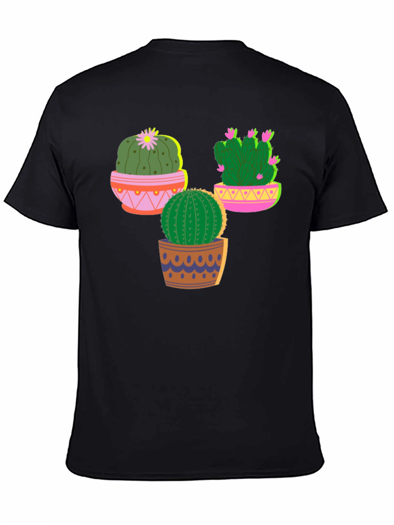 Cactus Graphic T-Shirt - Black Cotton Tee