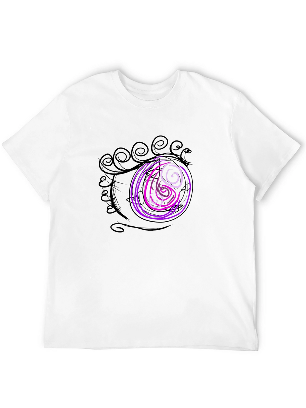 Abstract Eye Graphic Black T-Shirt