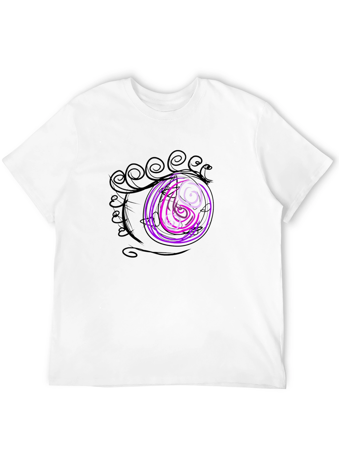 Abstract Eye Graphic Black T-Shirt
