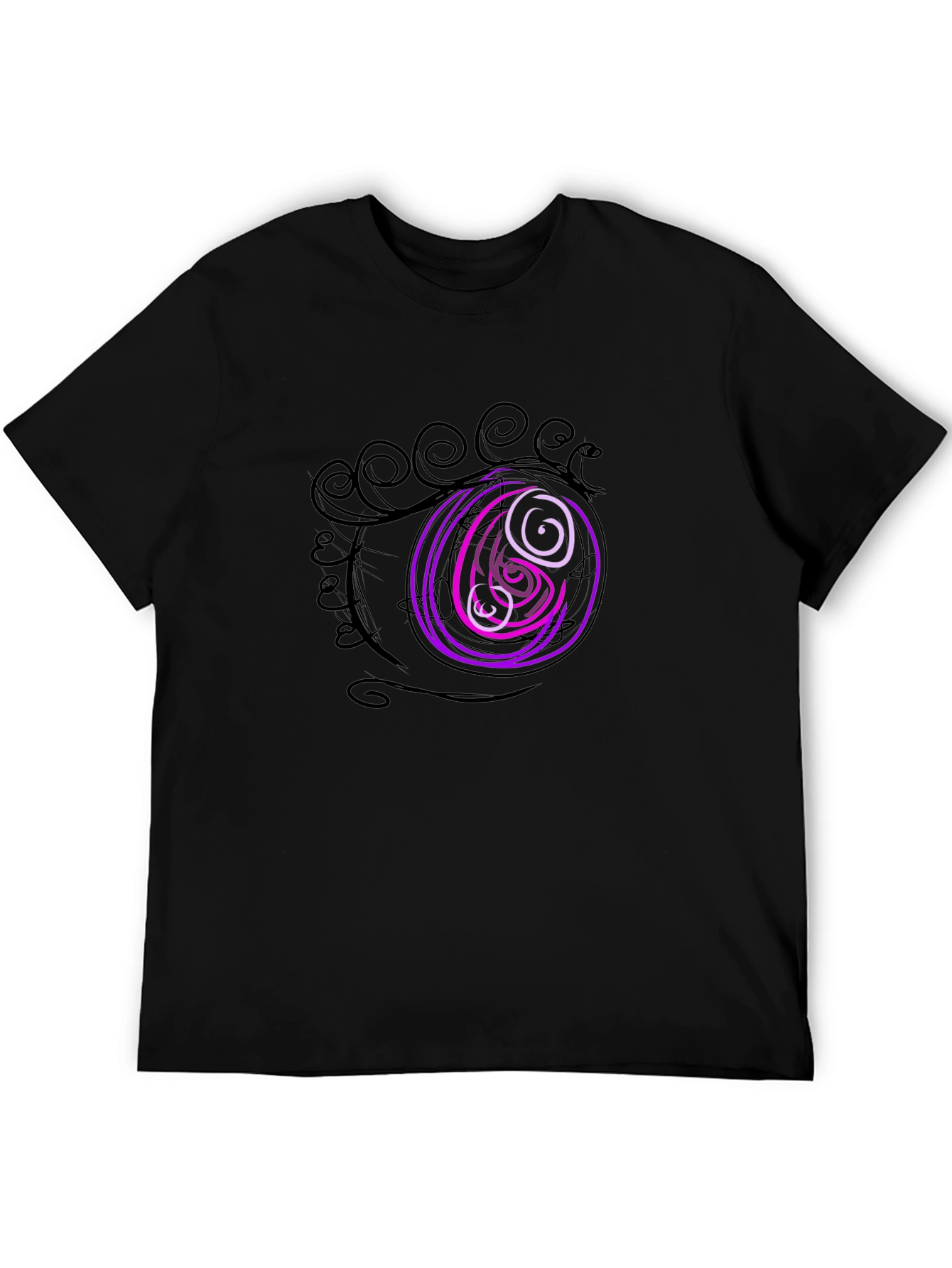 Abstract Eye Graphic Black T-Shirt