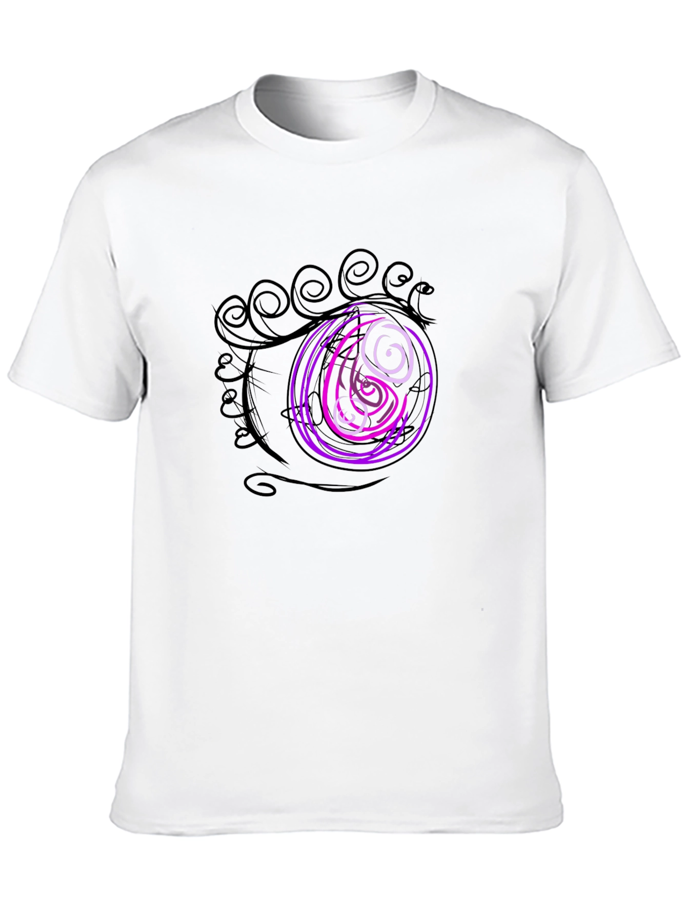 Abstract Eye Graphic Black T-Shirt