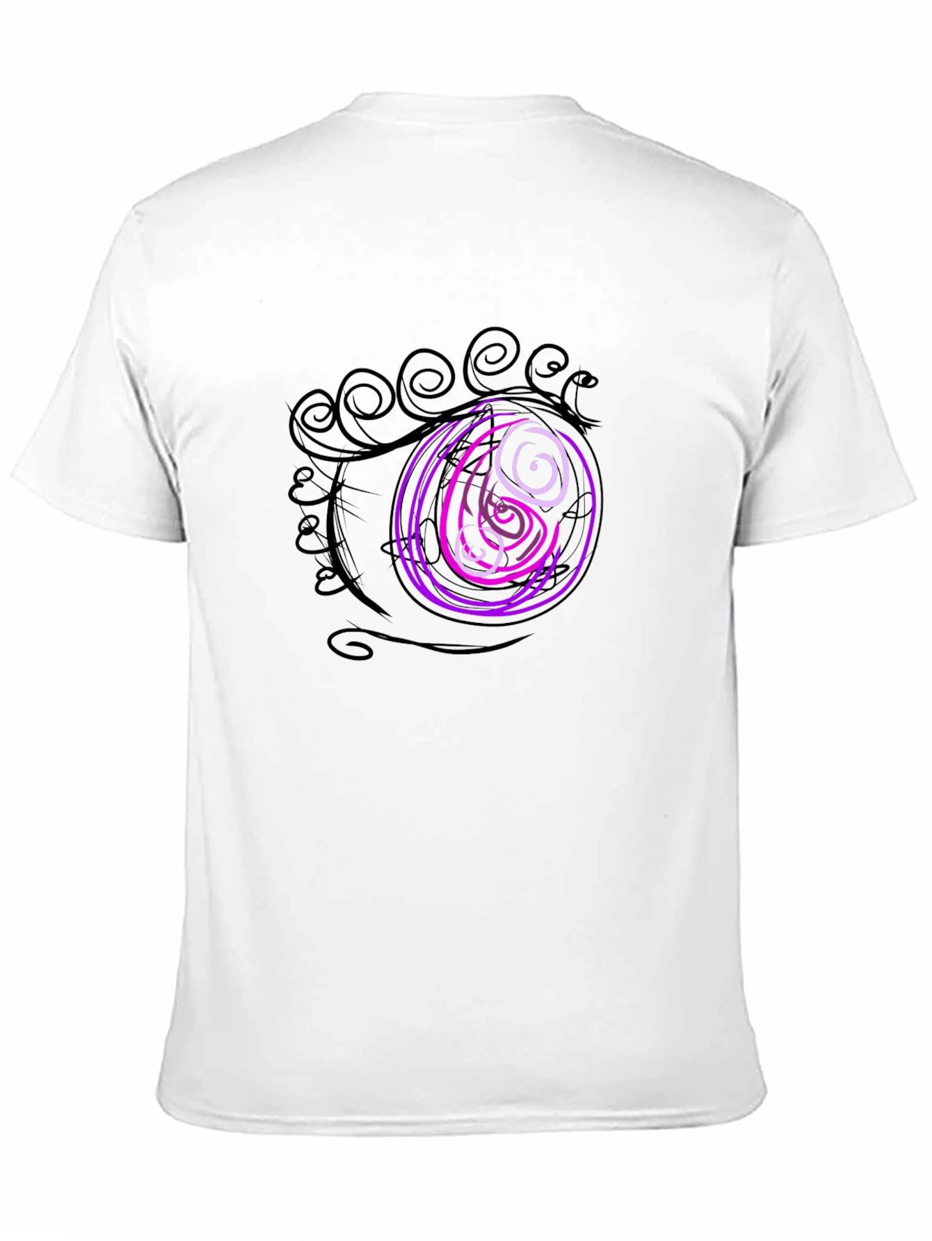 Abstract Eye Graphic Black T-Shirt