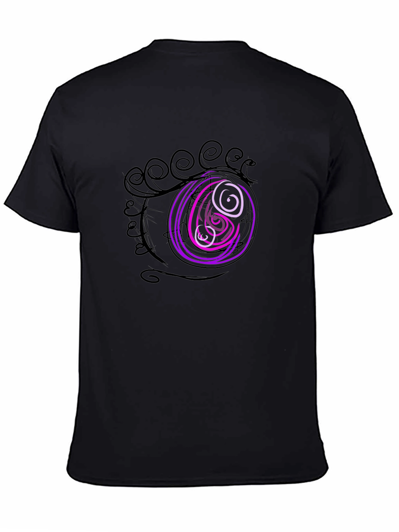 Abstract Eye Graphic Black T-Shirt