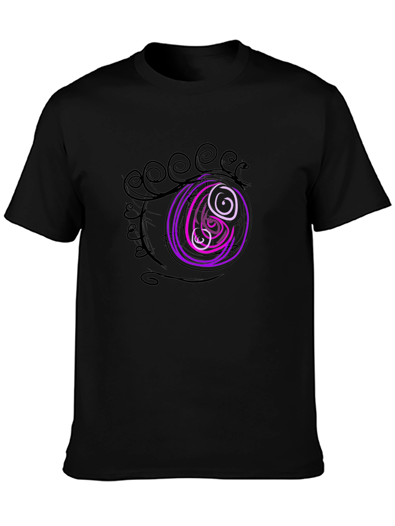 Abstract Eye Graphic Black T-Shirt