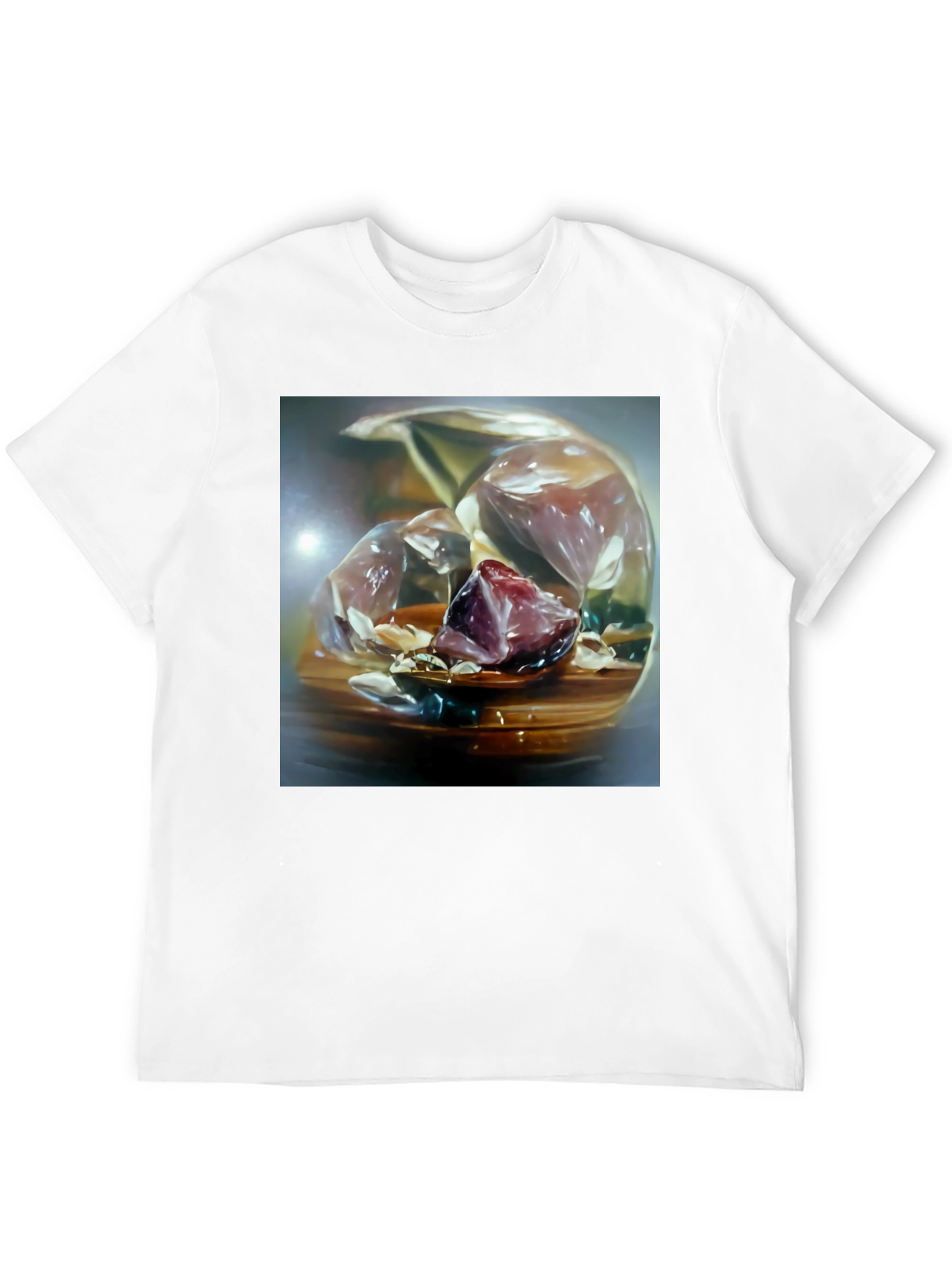 Abstract Gemstone Graphic Tee - Unique Art Shirt