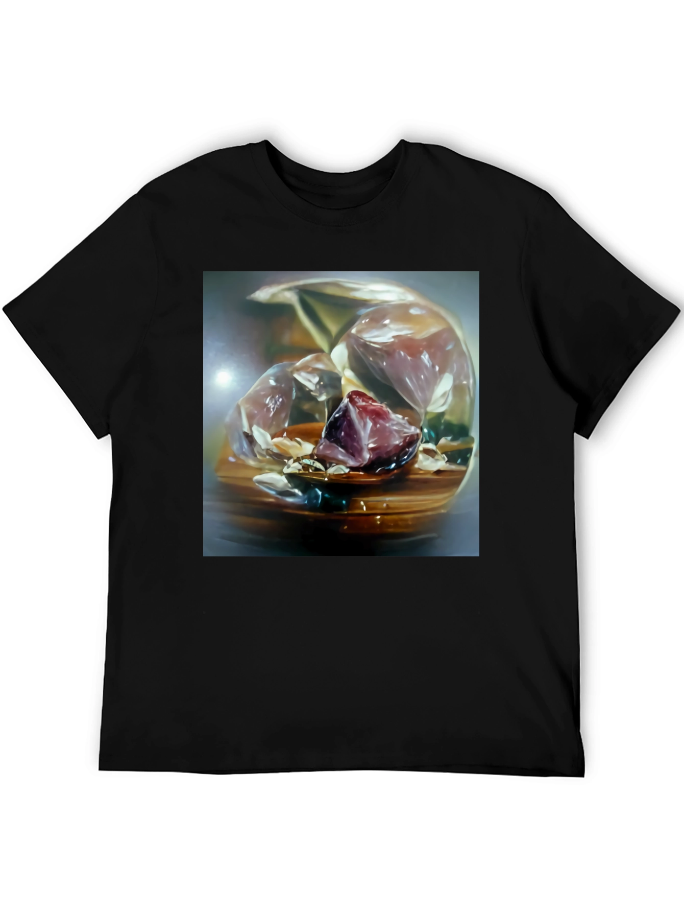 Abstract Gemstone Graphic Tee - Unique Art Shirt