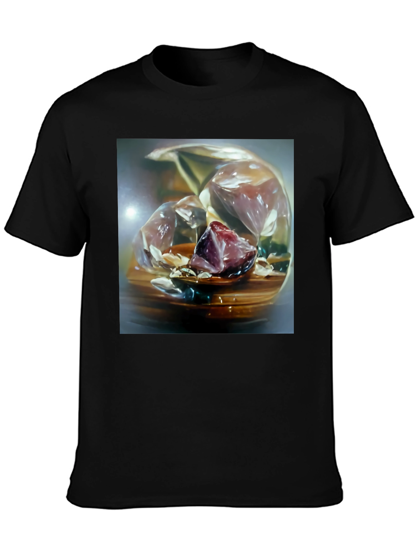 Abstract Gemstone Graphic Tee - Unique Art Shirt
