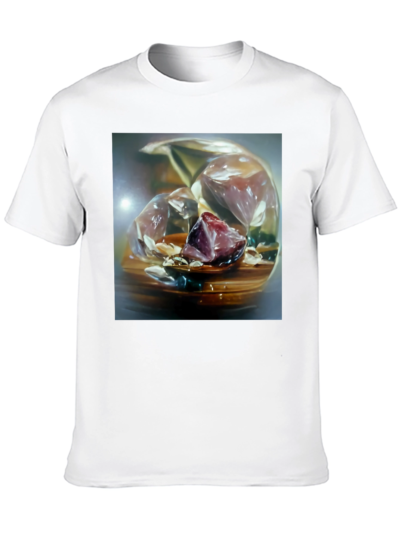 Abstract Gemstone Graphic Tee - Unique Art Shirt