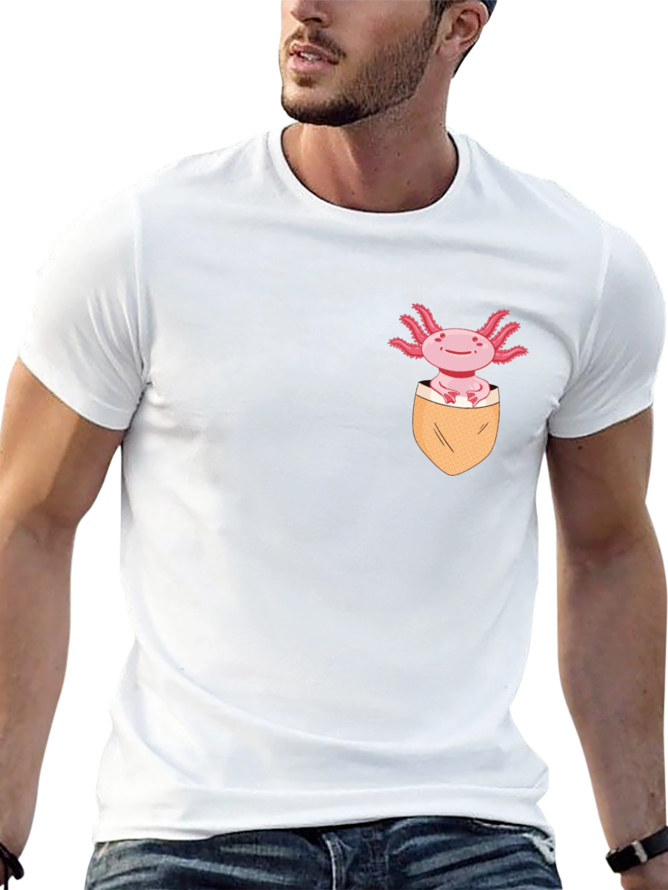 Axolotl in Pocket T-Shirt