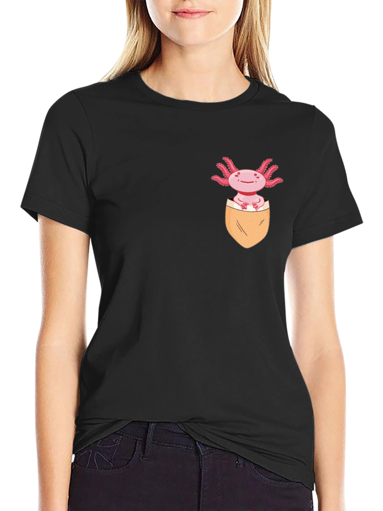 Axolotl in Pocket T-Shirt