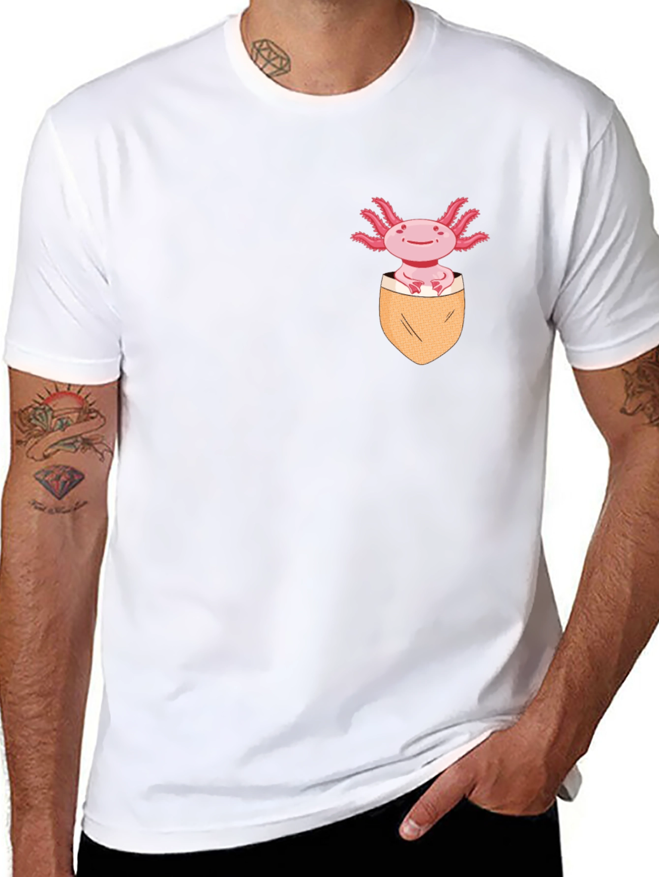 Axolotl in Pocket T-Shirt