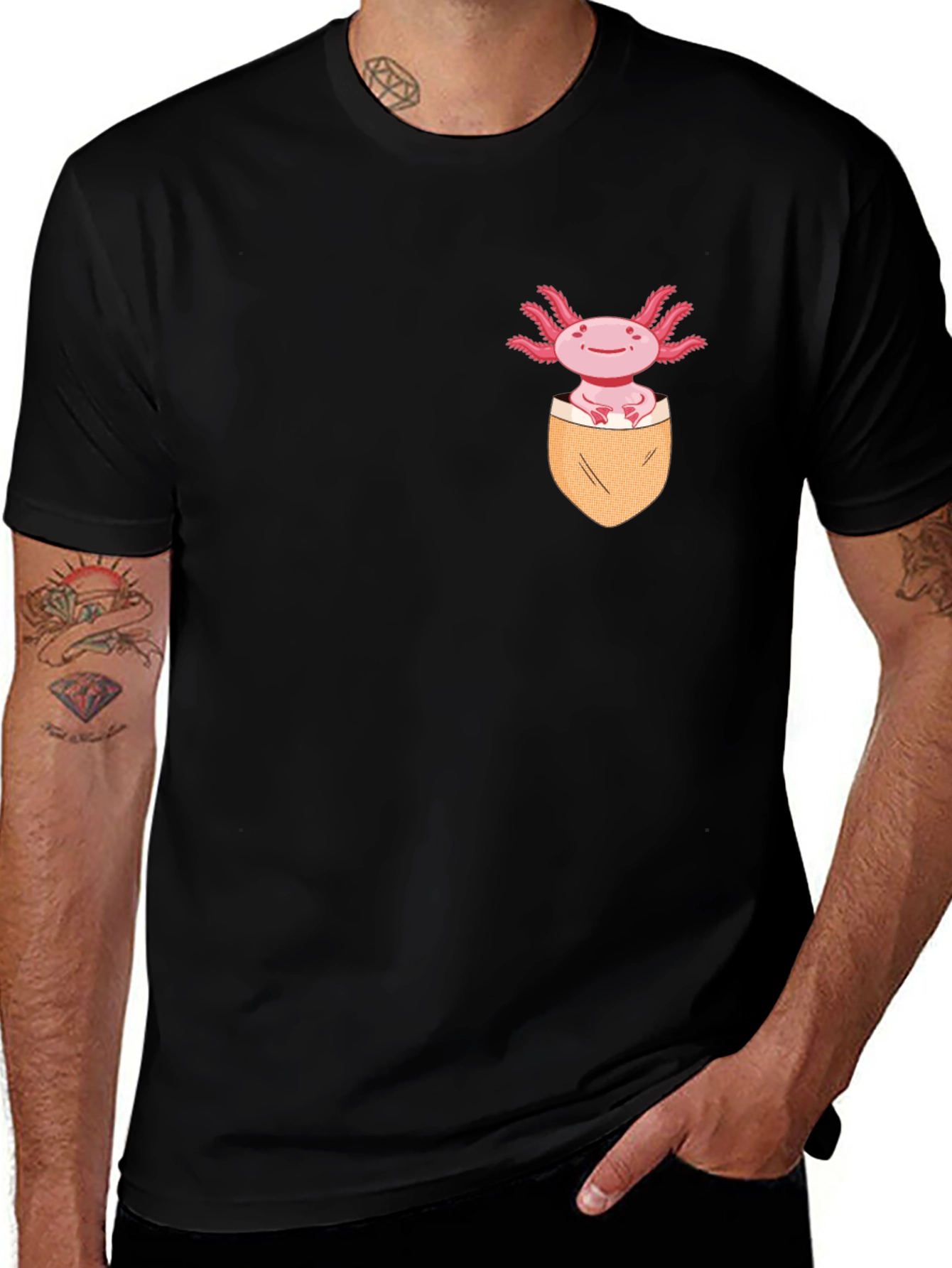Axolotl in Pocket T-Shirt