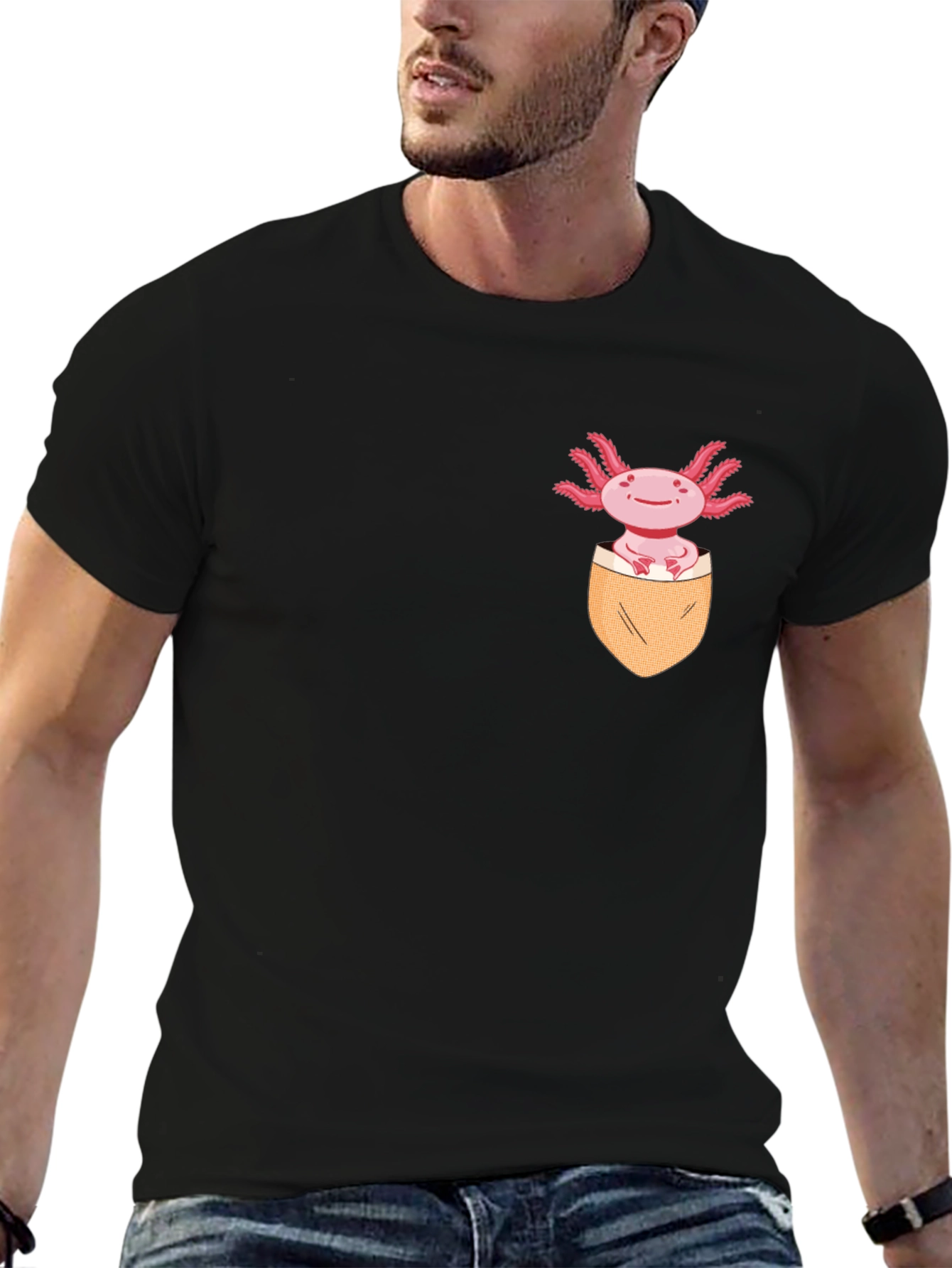 Axolotl in Pocket T-Shirt