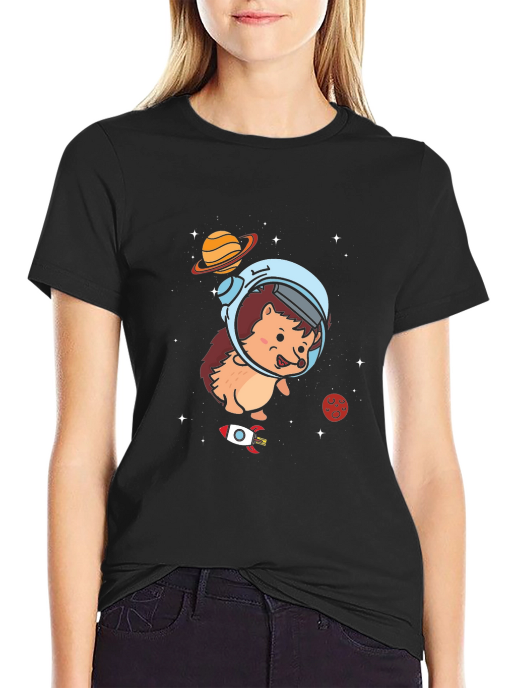 Astronaut Hedgehog T-Shirt - Space Adventure
