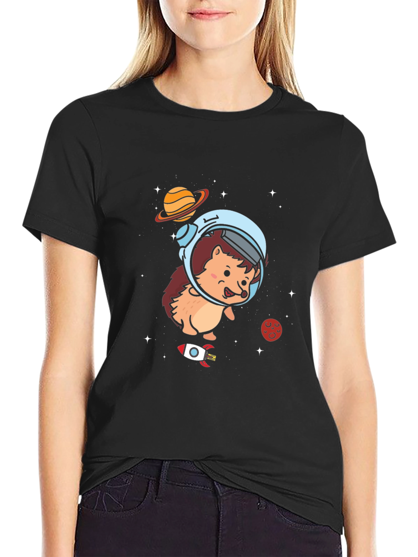 Astronaut Hedgehog T-Shirt - Space Adventure