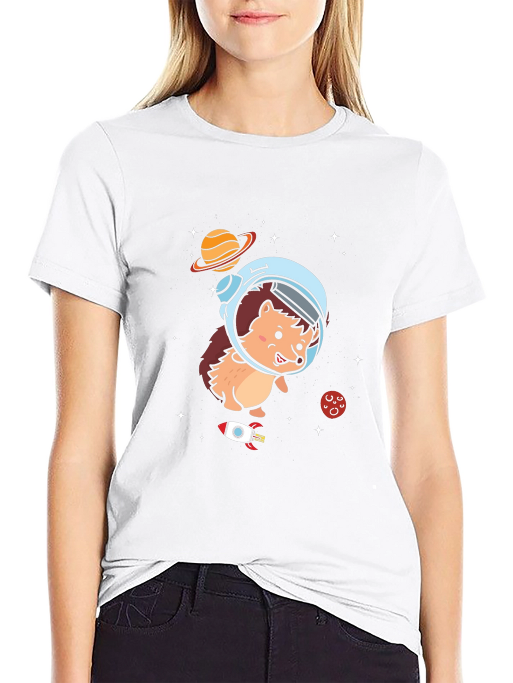 Astronaut Hedgehog T-Shirt - Space Adventure