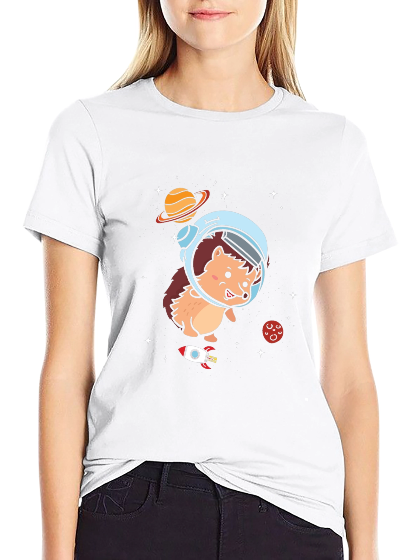 Astronaut Hedgehog T-Shirt - Space Adventure