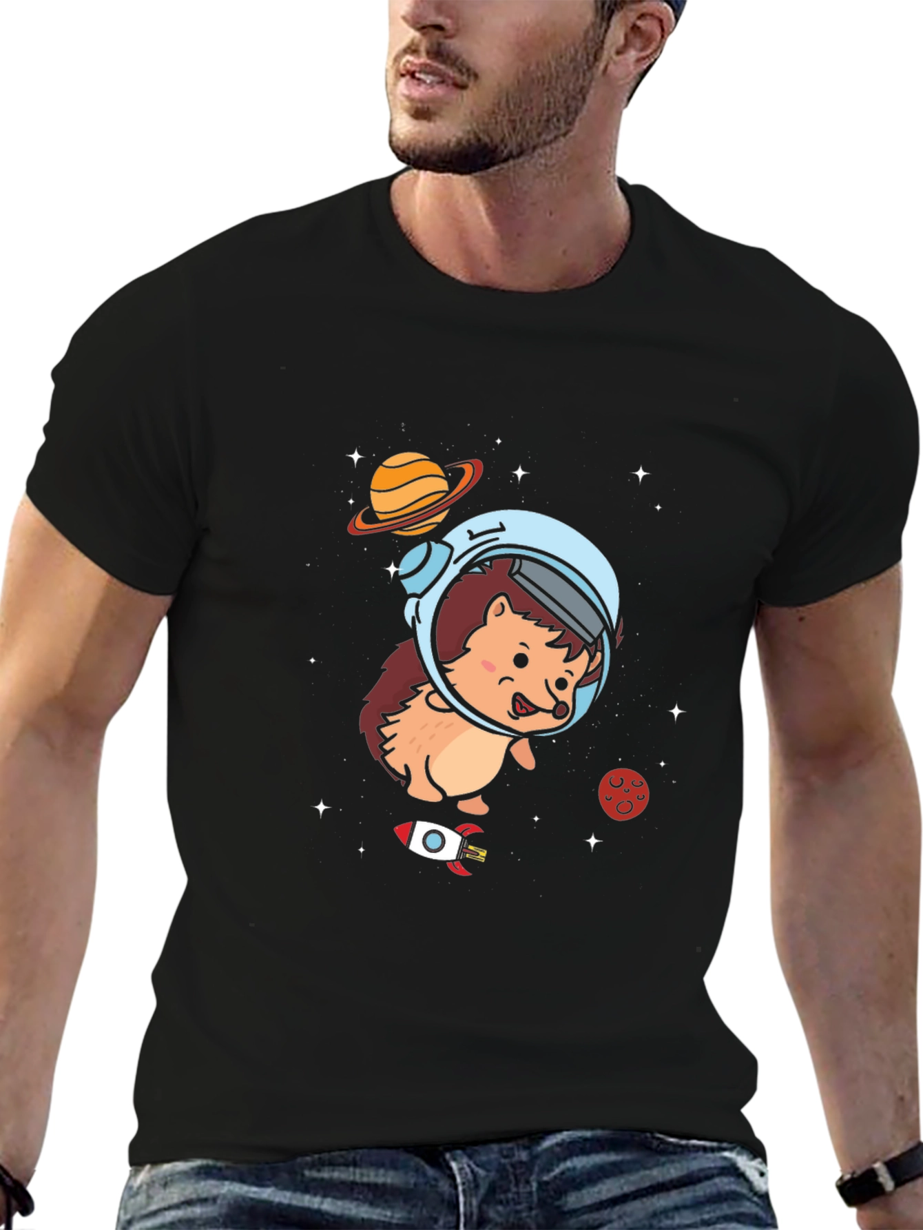 Astronaut Hedgehog T-Shirt - Space Adventure