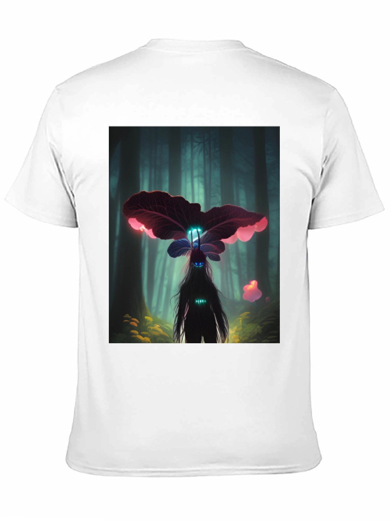 Enchanted Forest Creature Graphic Tee - Black