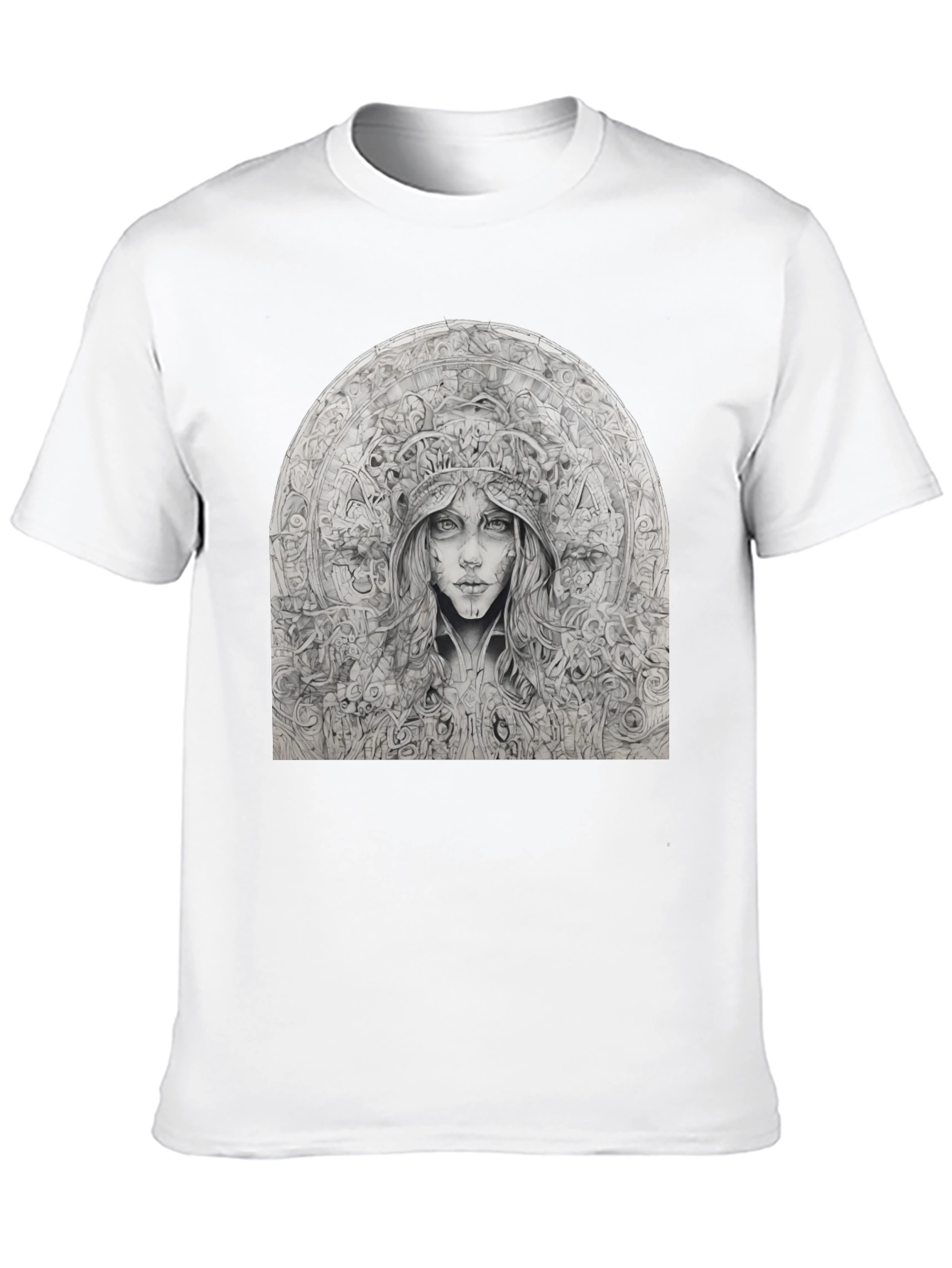 Artistic Black T-Shirt - Surreal Woman Graphic