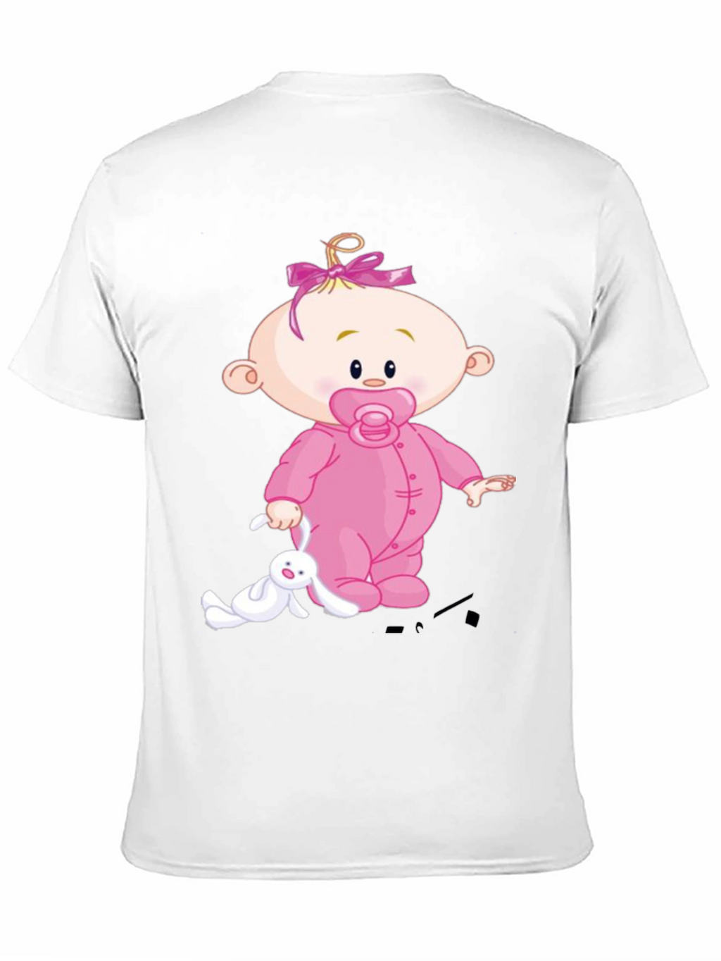 Baby Cartoon Graphic Black Tee