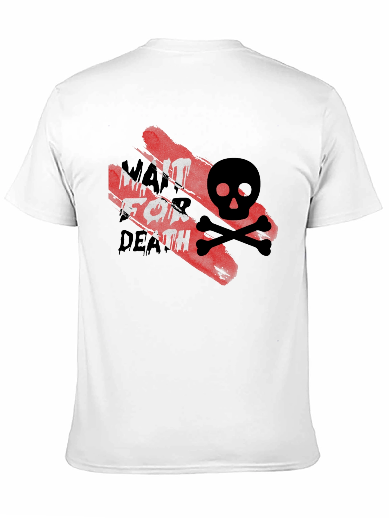 Wait For Death Graphic Tee - Black Cotton