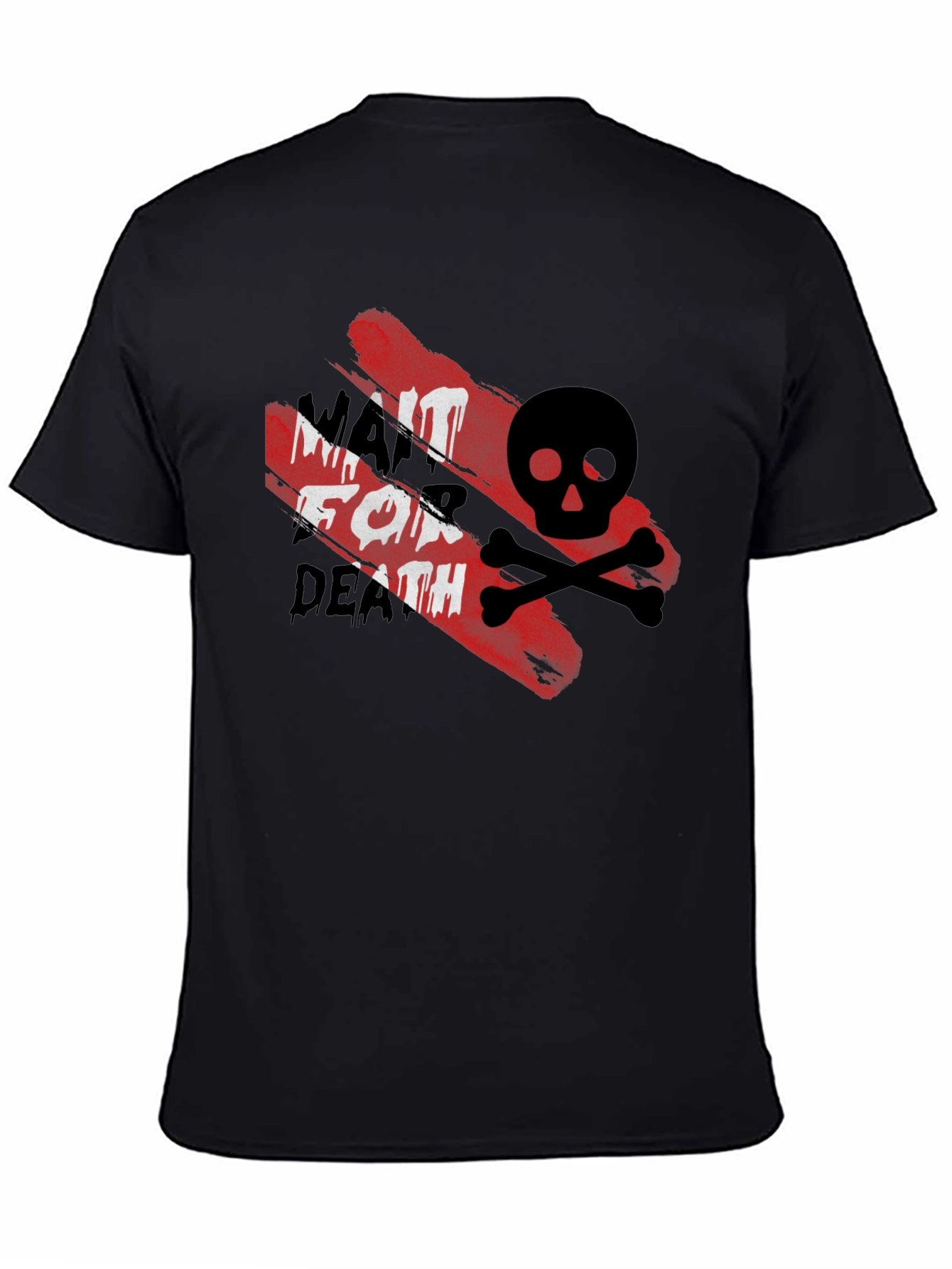 Wait For Death Graphic Tee - Black Cotton