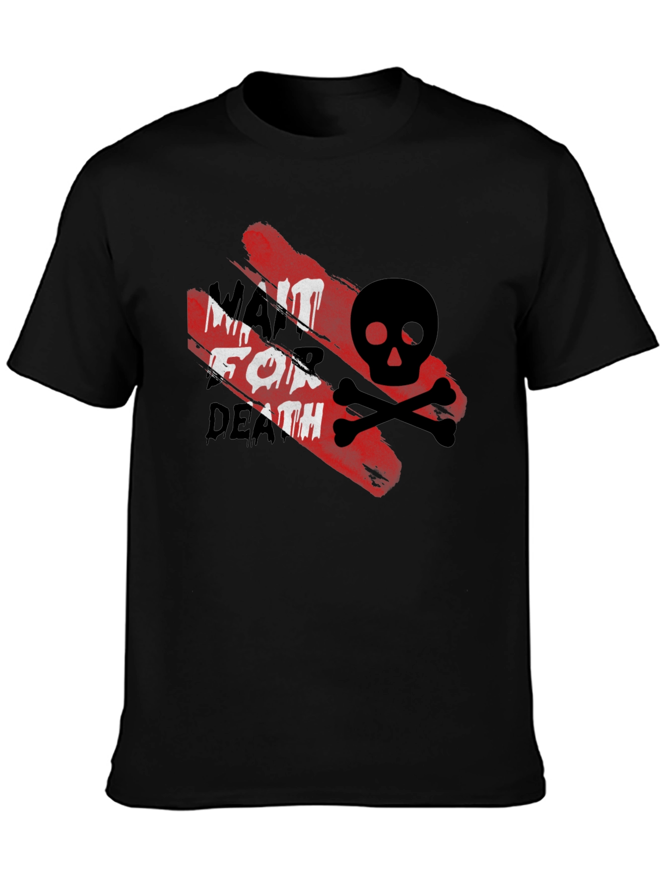 Wait For Death Graphic Tee - Black Cotton