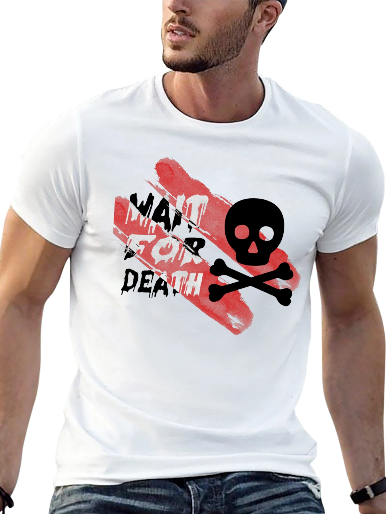 Wait For Death Graphic Tee - Black Cotton