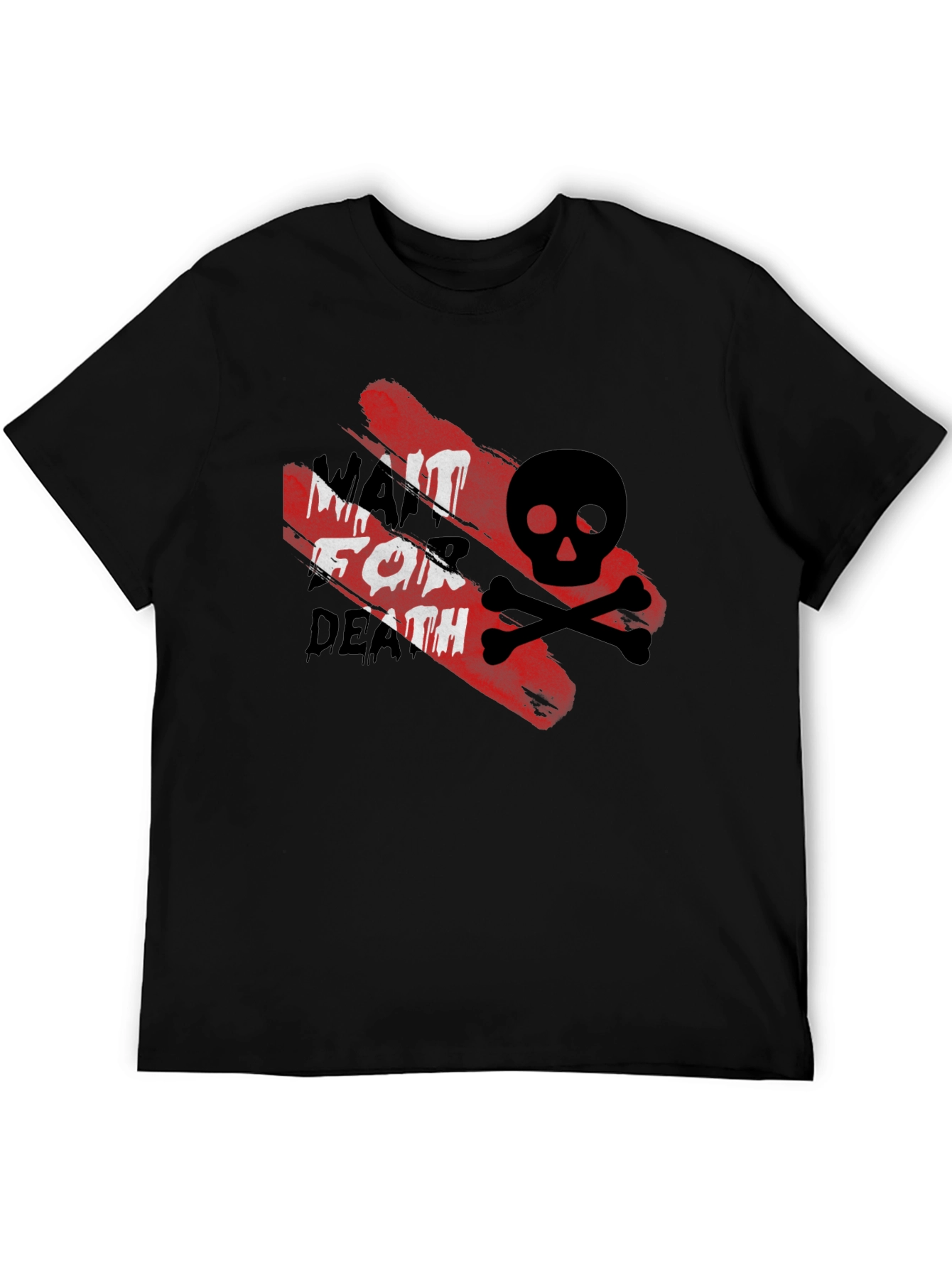 Wait For Death Graphic Tee - Black Cotton