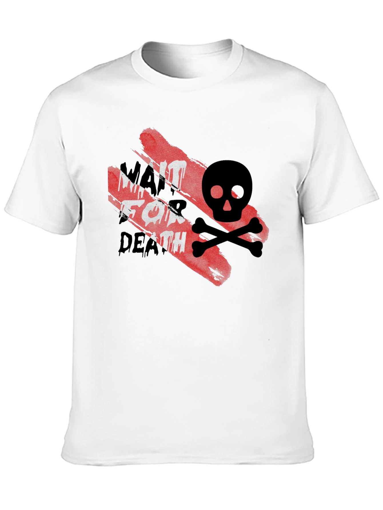 Wait For Death Graphic Tee - Black Cotton
