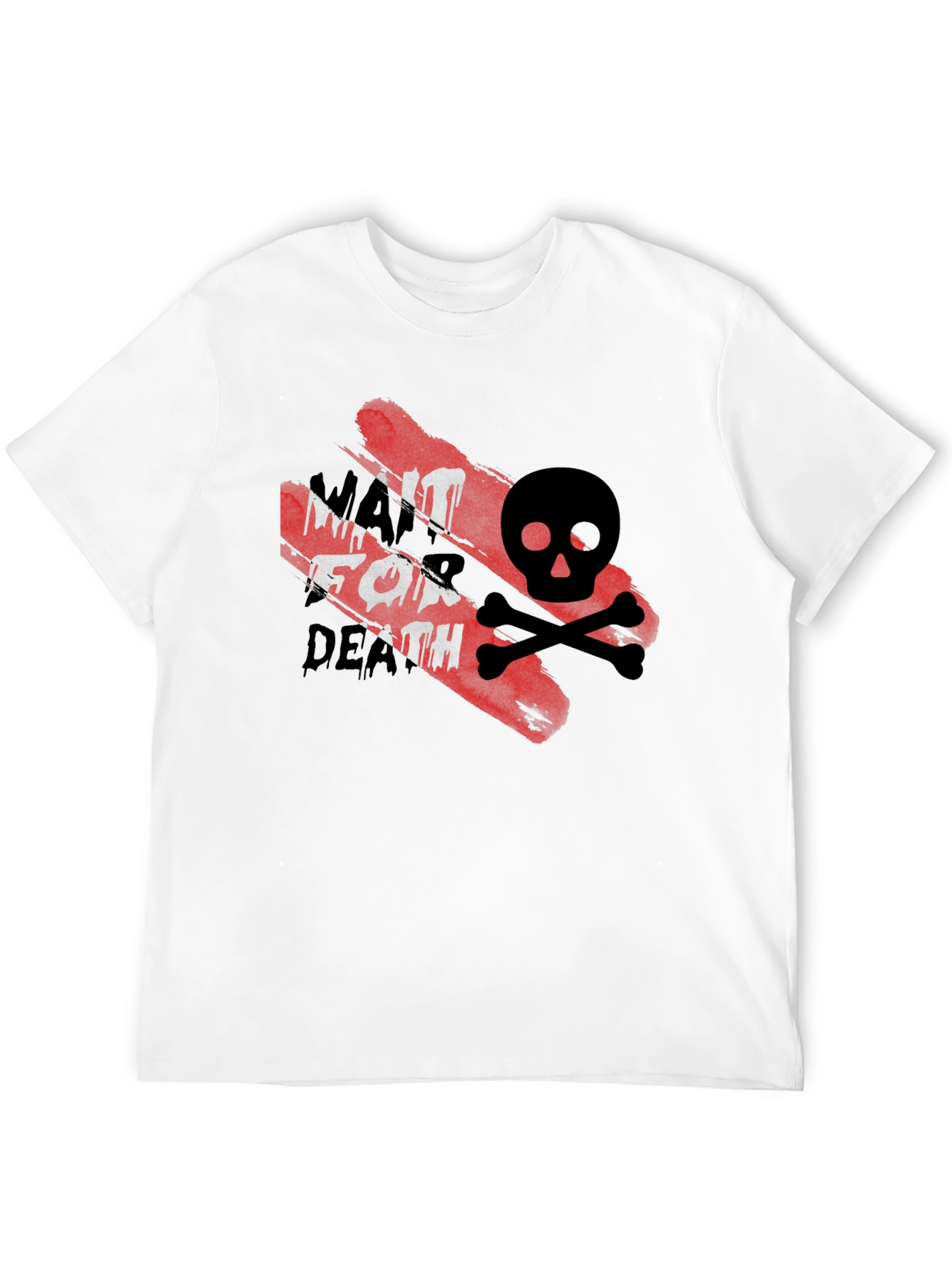 Wait For Death Graphic Tee - Black Cotton